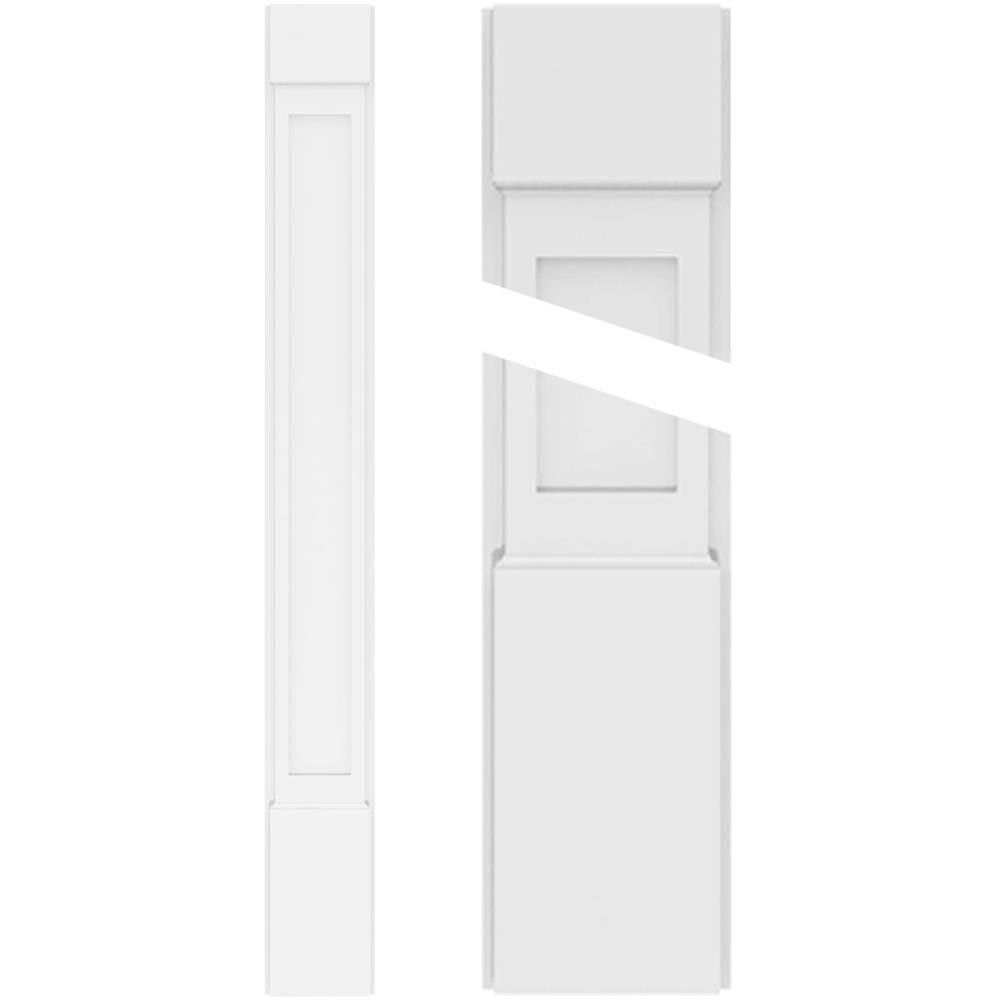Flat Panel PVC Pilaster with Capital & Base (Pair) O87415