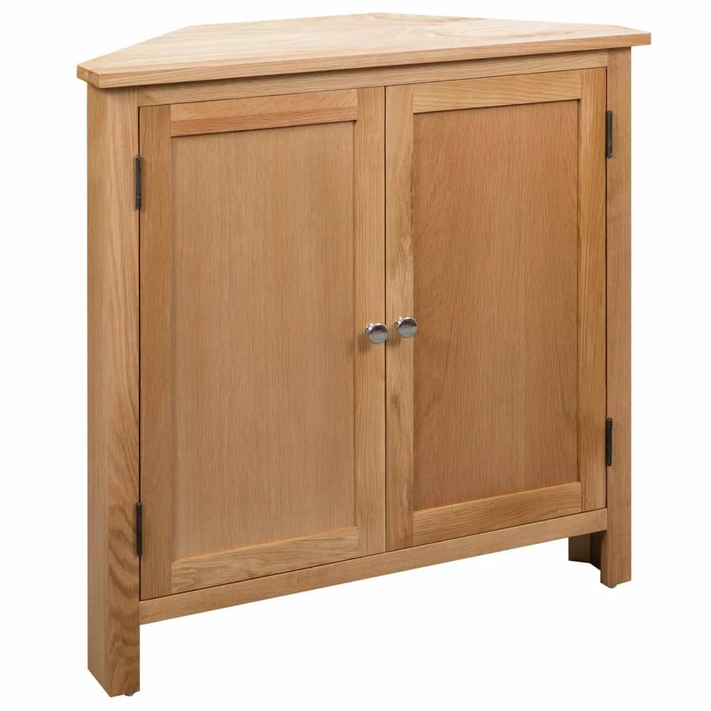 Solid Oak Wood Corner Cabinet R9835