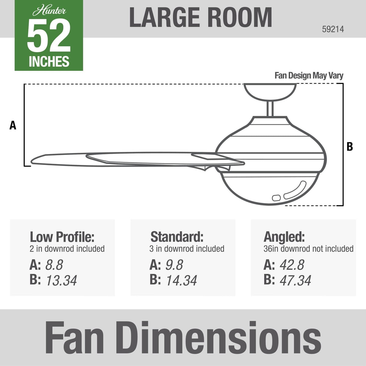 52 in. Ceiling Fan with Light L936831