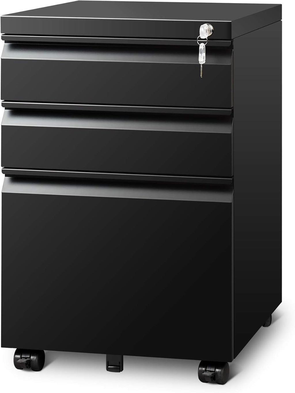 3 Drawer Mobile File Cabinet, White O959