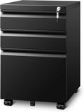 3 Drawer Mobile File Cabinet, White O959