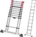 Aluminum Telescopic Safety Ladder 11 Rungs Height Adjustable G438595