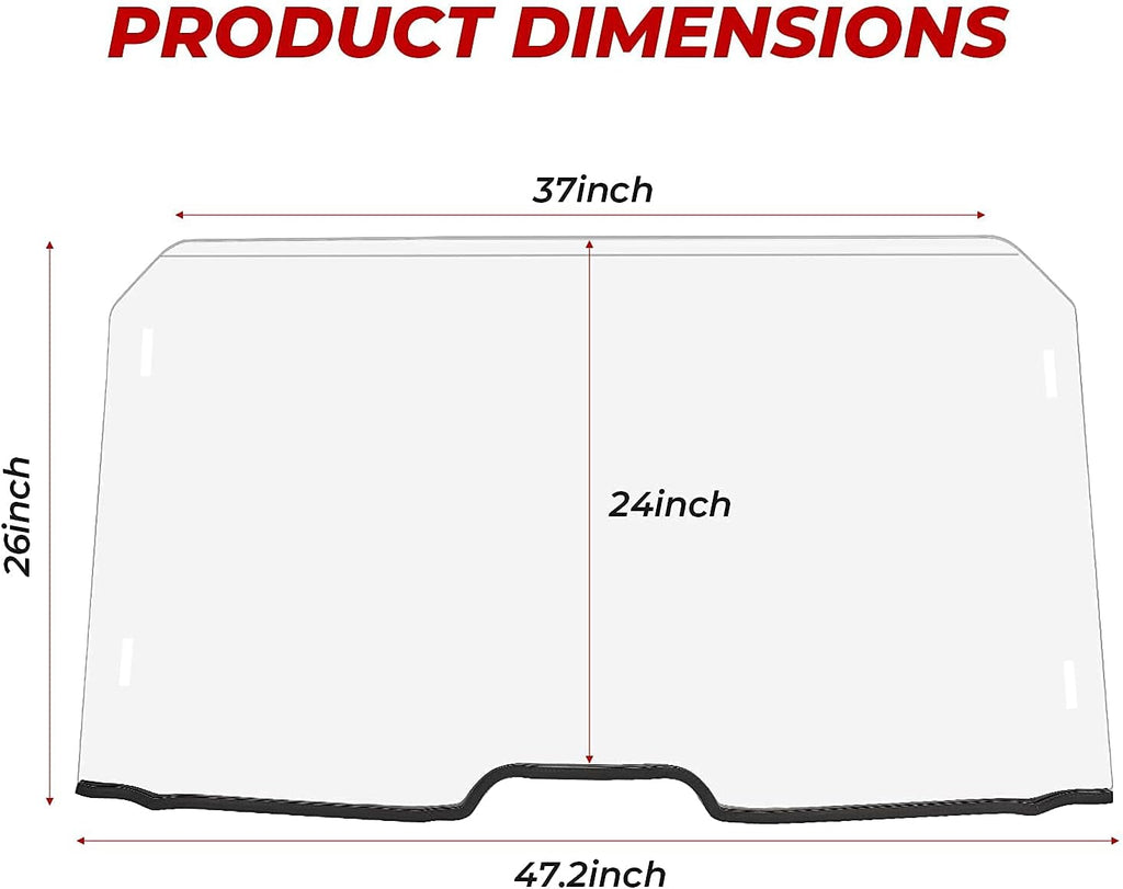 Clear Polycarbonate Full Windshield T223467