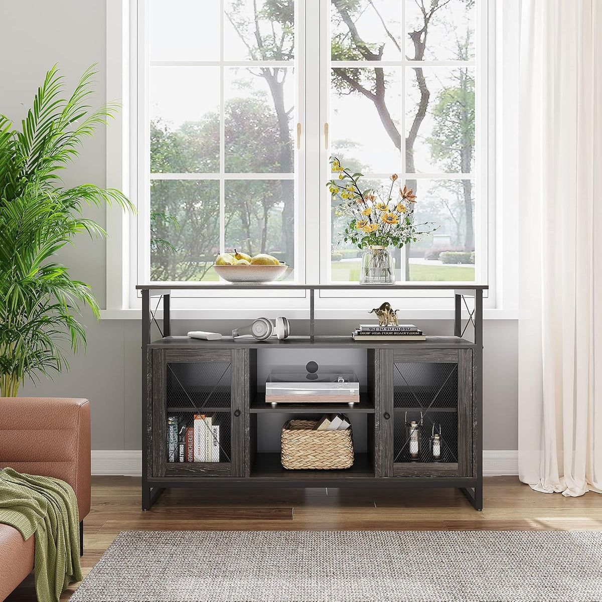 55 inch TV Stand with Storage Cabinet R254