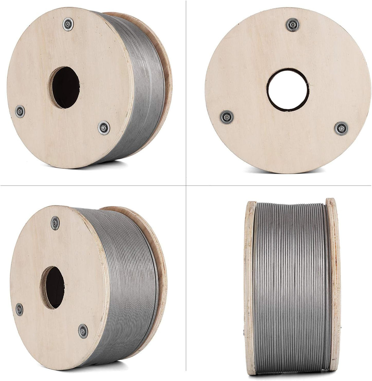 304 Stainless Steel Wire Rope 500ft 3/16 7x19 Cable S60477