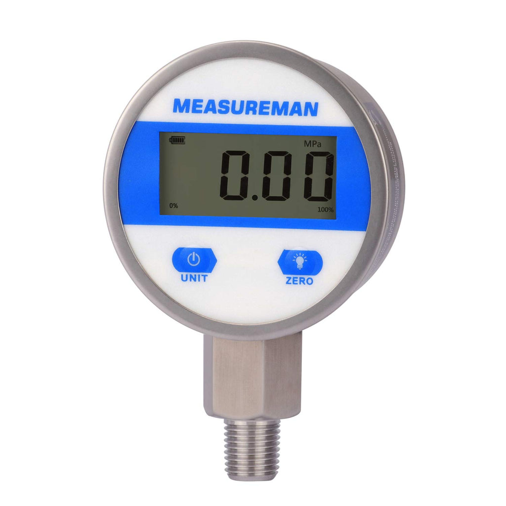 Digital Hydraulic Industrial Pressure Gauge 2-1/2 Dial 1/4NPT Stainless Steel 0-3500psi Pack of 2 N719519