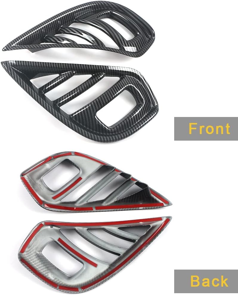 2020 2021 2022 Toyota Highlander Front Fog Light Cover ABS Carbon Fiber Print Frame D275