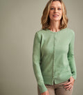 Cashmere Crew Neck Cardigan Green J37663