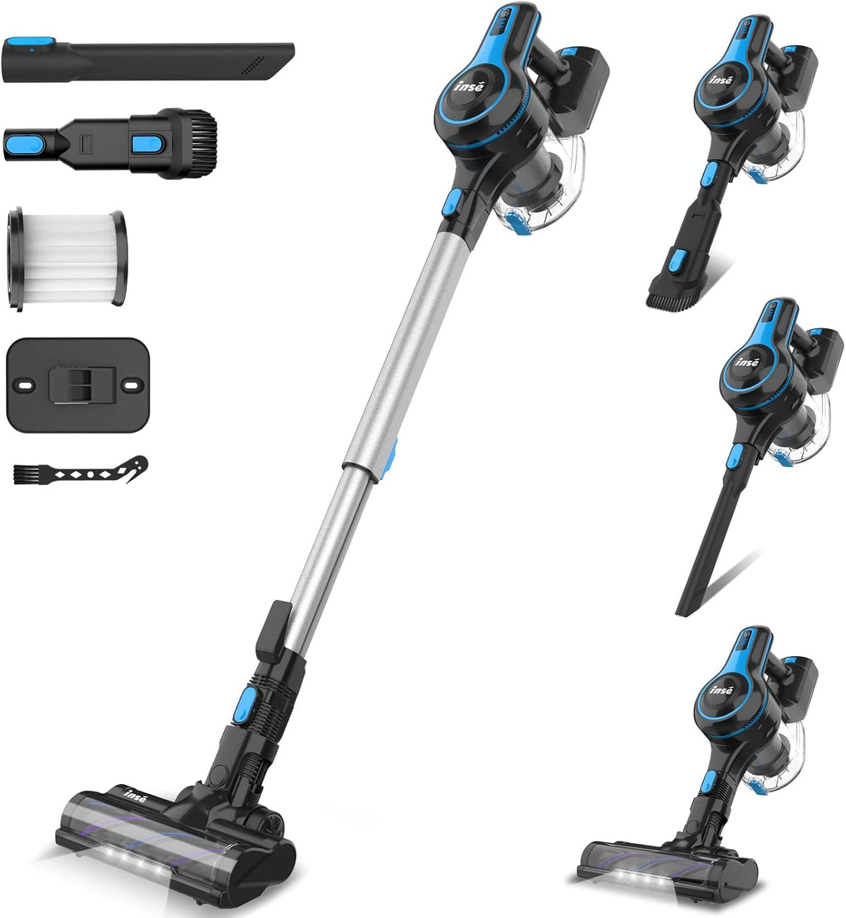 Light Blue Cordless Stick Vacuum Cleaner Q364