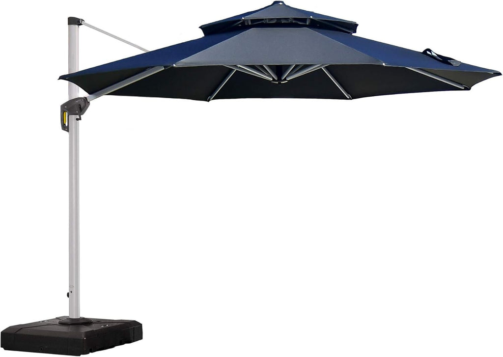 10 Feet Outdoor Round Cantilever Umbrella Y72718