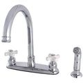 8-Inch Centerset Kitchen Faucet with Sprayer, Polished Chrome H920