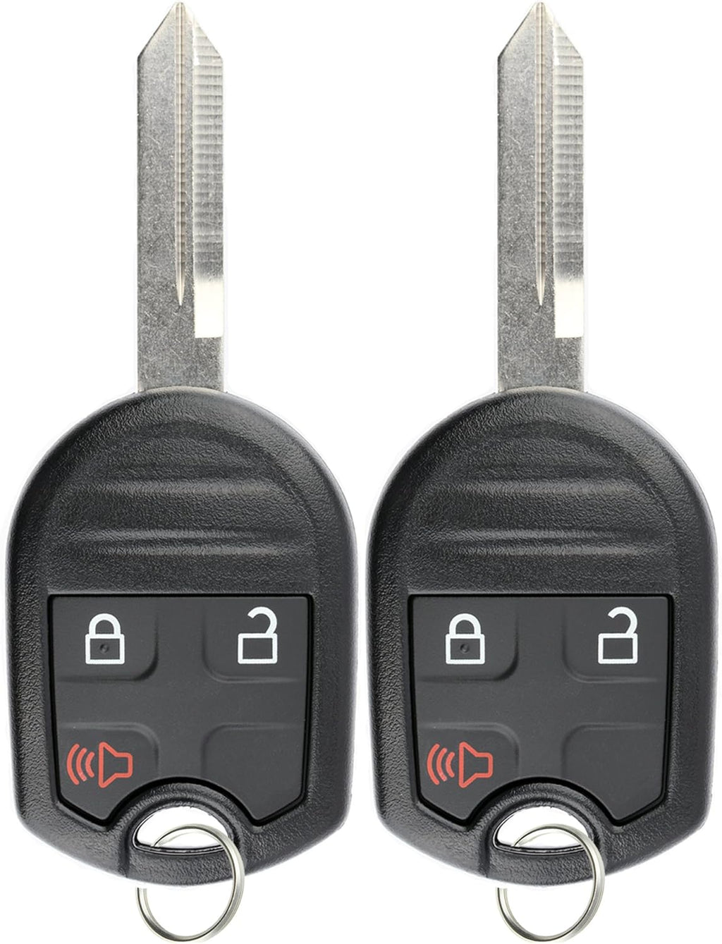 Keyless Entry Remote Control Uncut Blank Car Ignition Key Fob Replacement Pack of 2 F76212