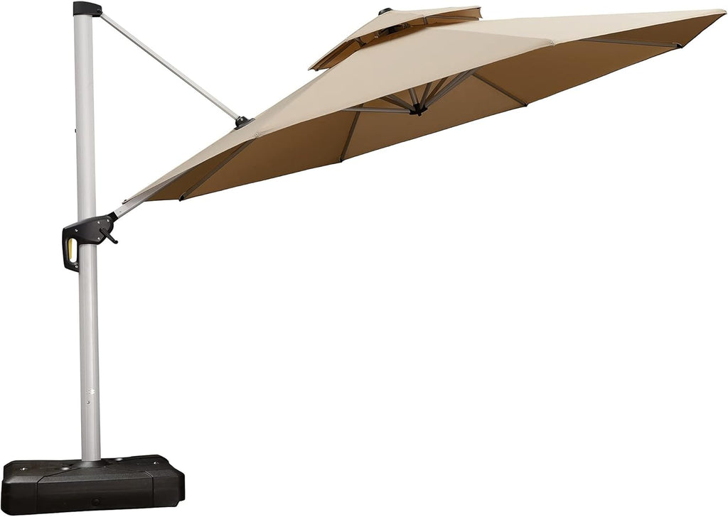 10 Feet Outdoor Round Cantilever Umbrella Y72718