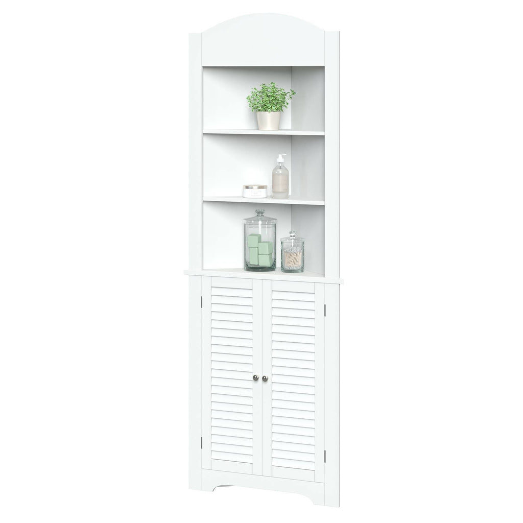 White Tall Corner Cabinet X89160