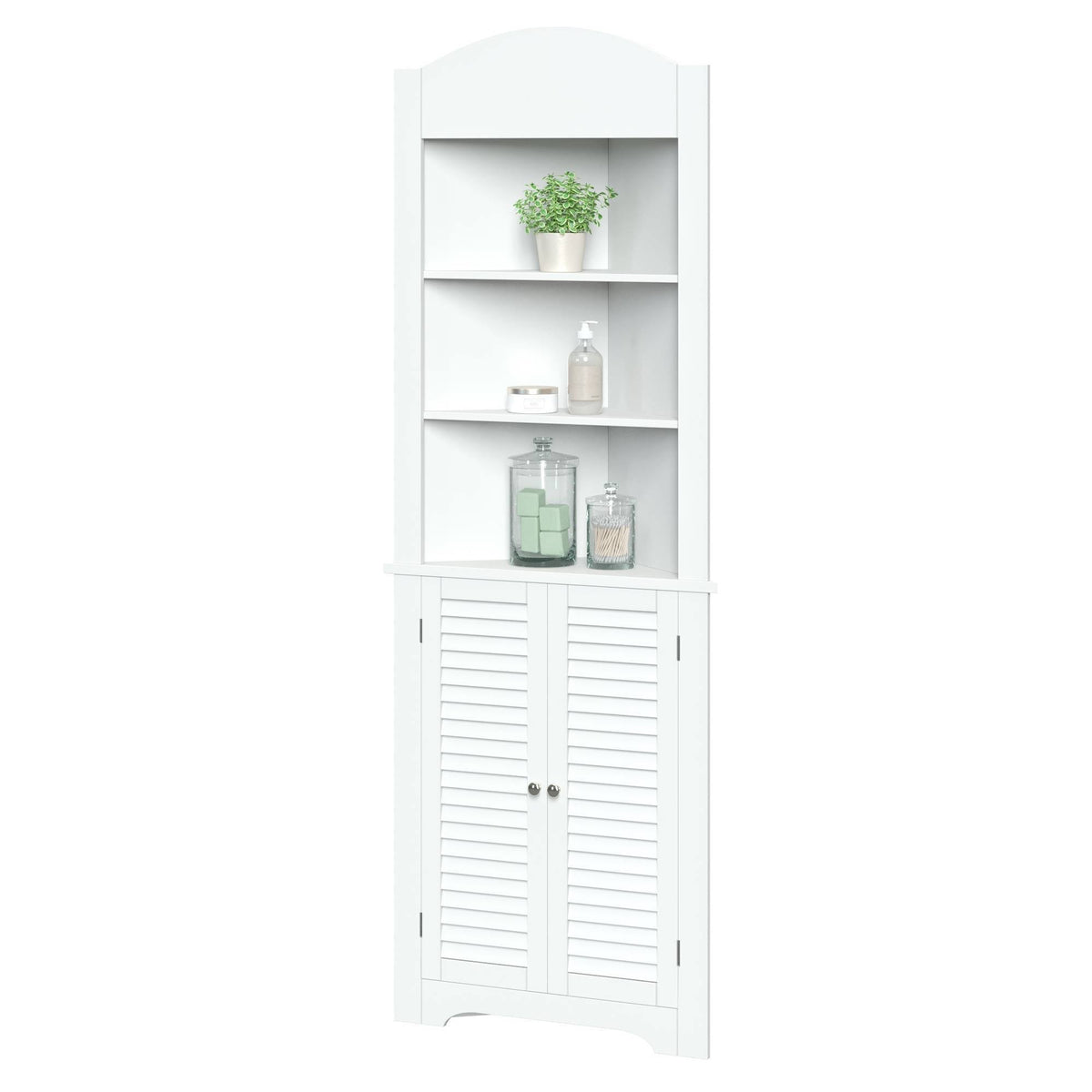 White Tall Corner Cabinet X89160
