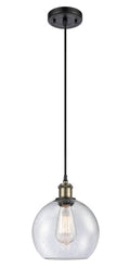 1 Light 8 inch Mini Pendant in Black Antique Brass E9300