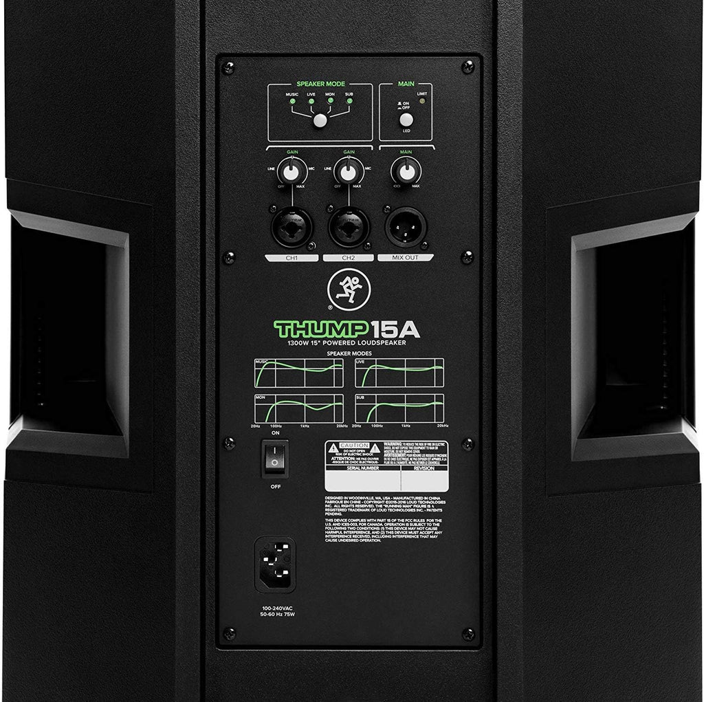 1300W 15 Powered Loudspeaker Pair with Speaker Stand and XLR Cable C26060