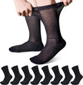 8 Pairs Extra Wide Non Binding Crew Socks V699