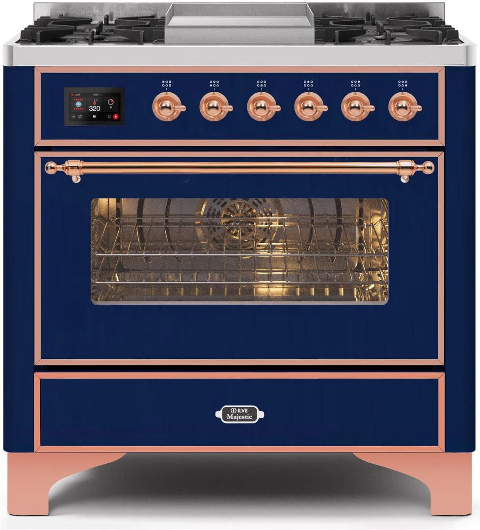 Blue Dual Fuel Propane Gas Range V3178