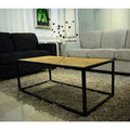 Rustic Industrial Square Wood End Table B472