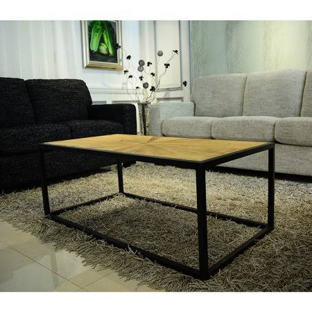 Rustic Industrial Square Wood End Table B472