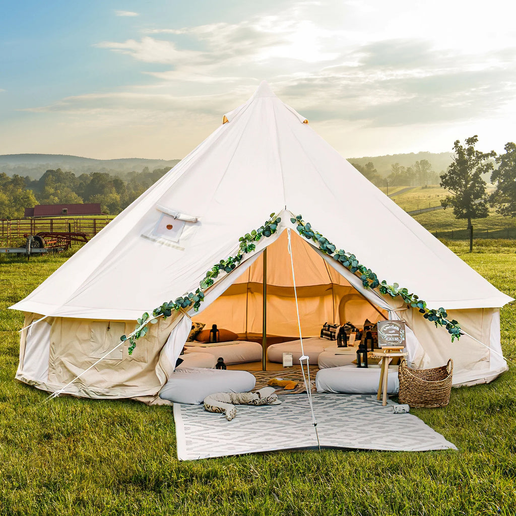4 Seasons Waterproof Cotton Camping Tent with Stove Jacks G39919