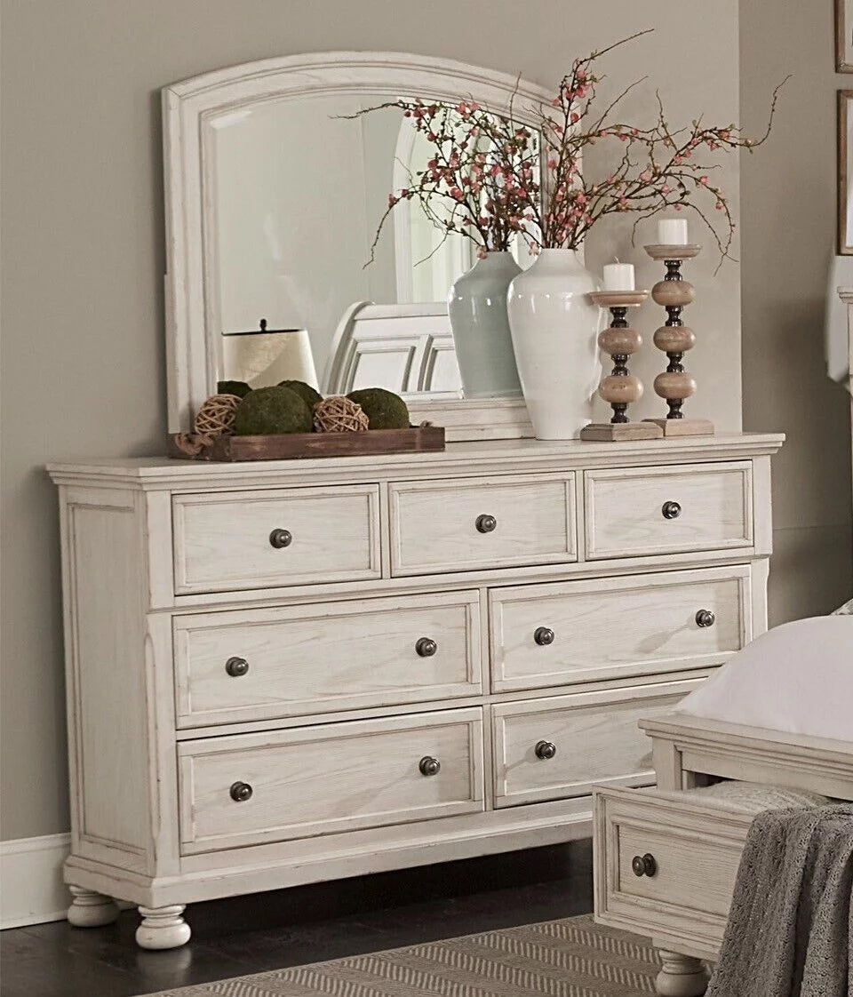 White 6pc King Storage Bed Set M797952