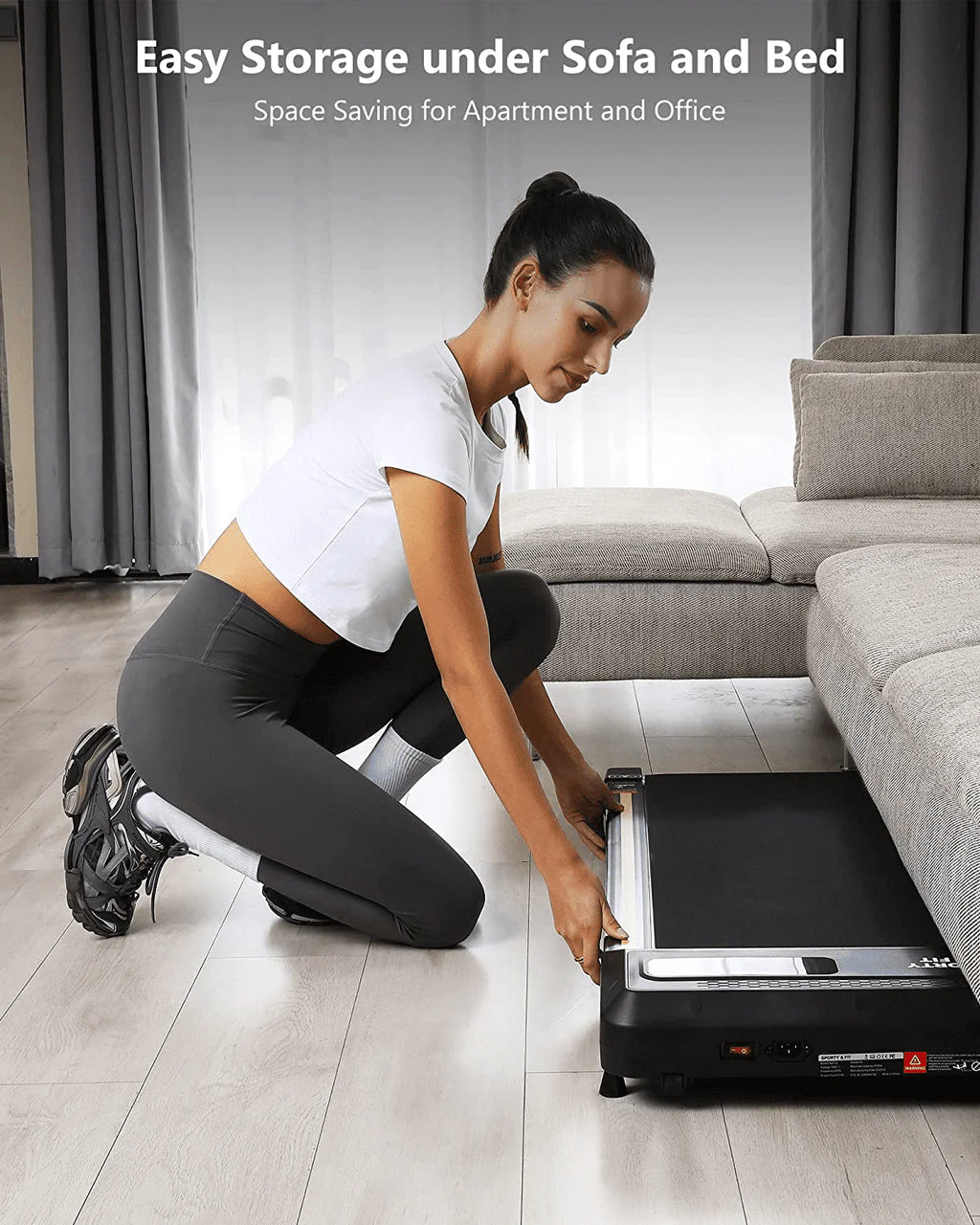 Gray Portable Treadmill with Bluetooth Speaker C39954