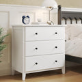 White 3 Drawer Solid Wood Dresser A8077