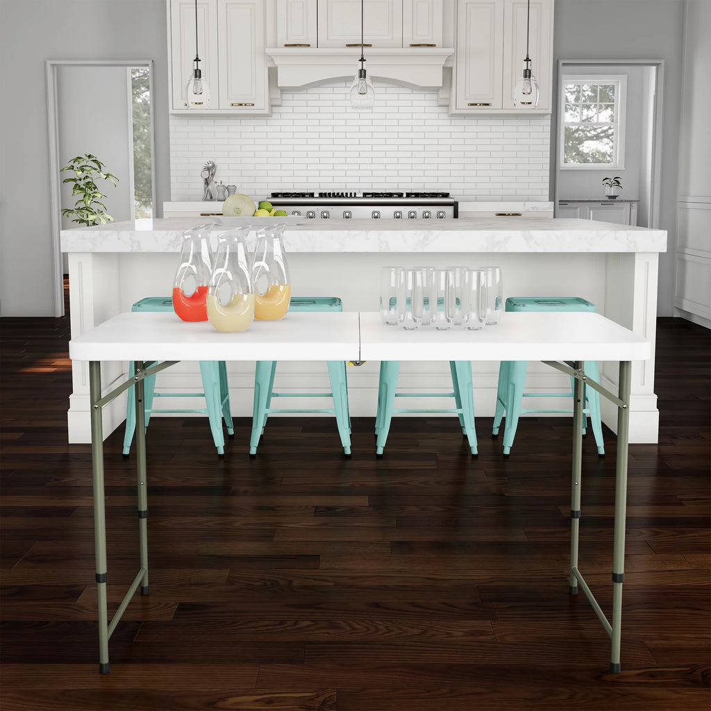 White Adjustable Folding Table H9294