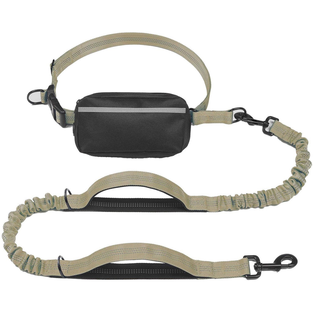 Hands Free Dog Leash with Zipper Pouch and Padded Handles M621