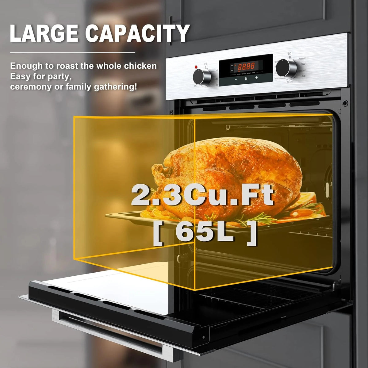 24 Single Built-in Electric Wall Oven, 2.3 Cu.ft. Stainless Steel B17320