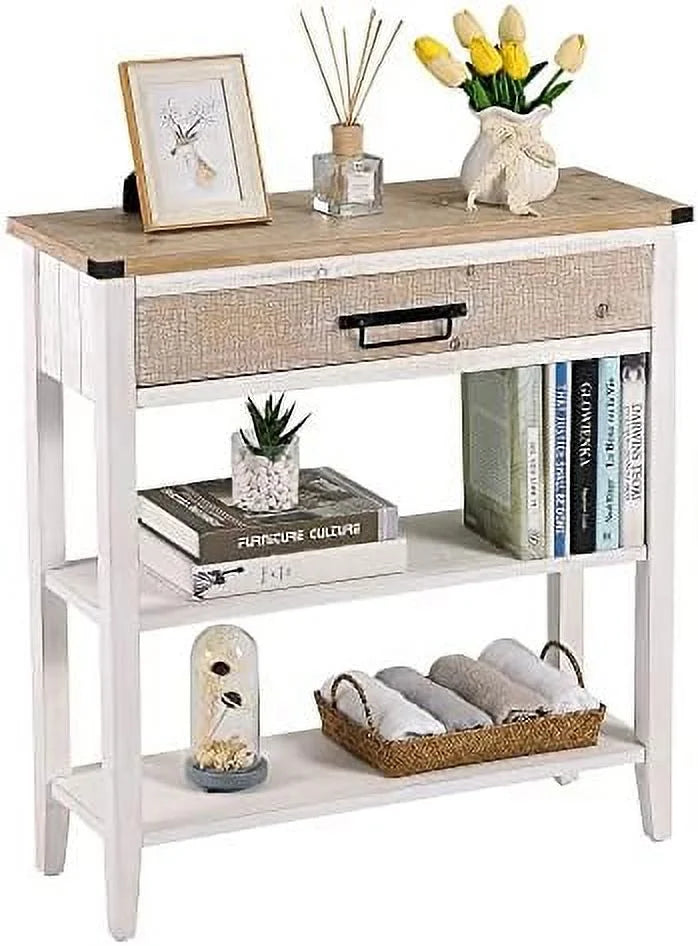 Farmhouse Console Table with 4 Drawer N7572