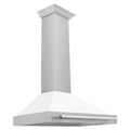 36 Inch Stainless Steel Range Hood with White Matte Shell O344