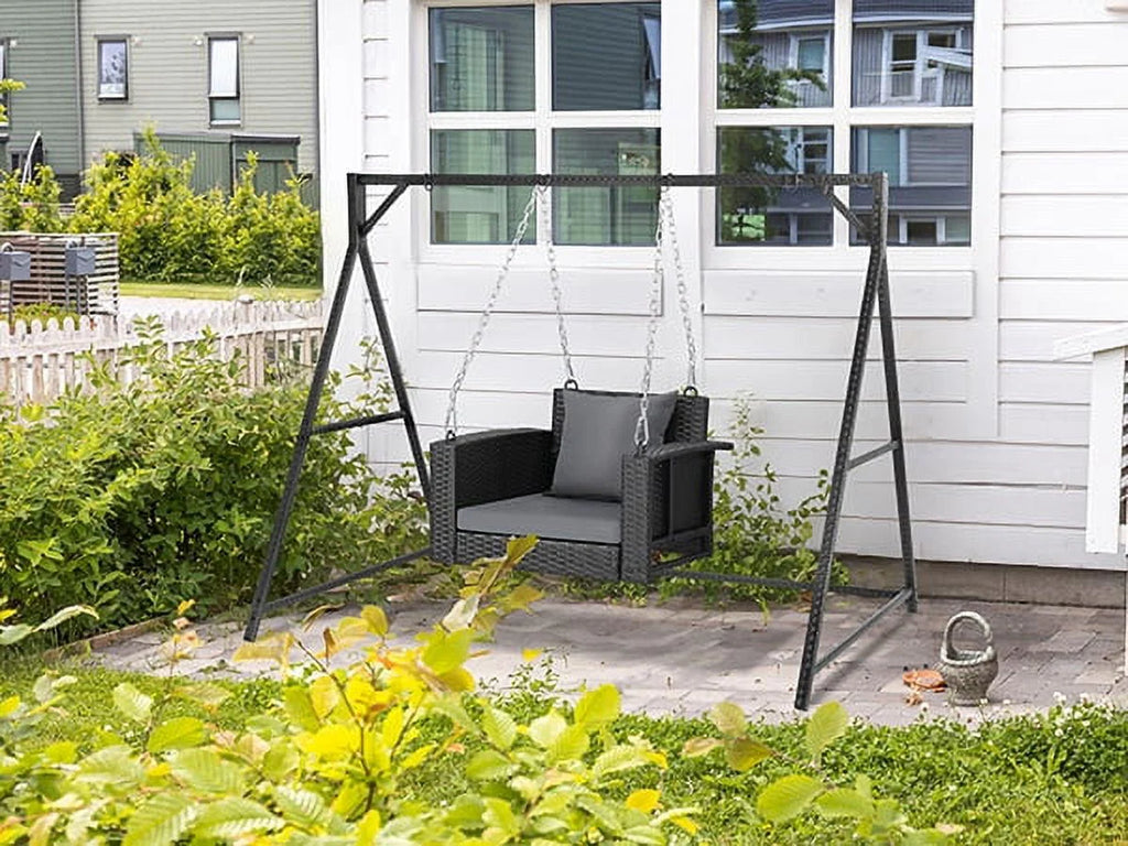 Black Rattan Swing Chair I1261