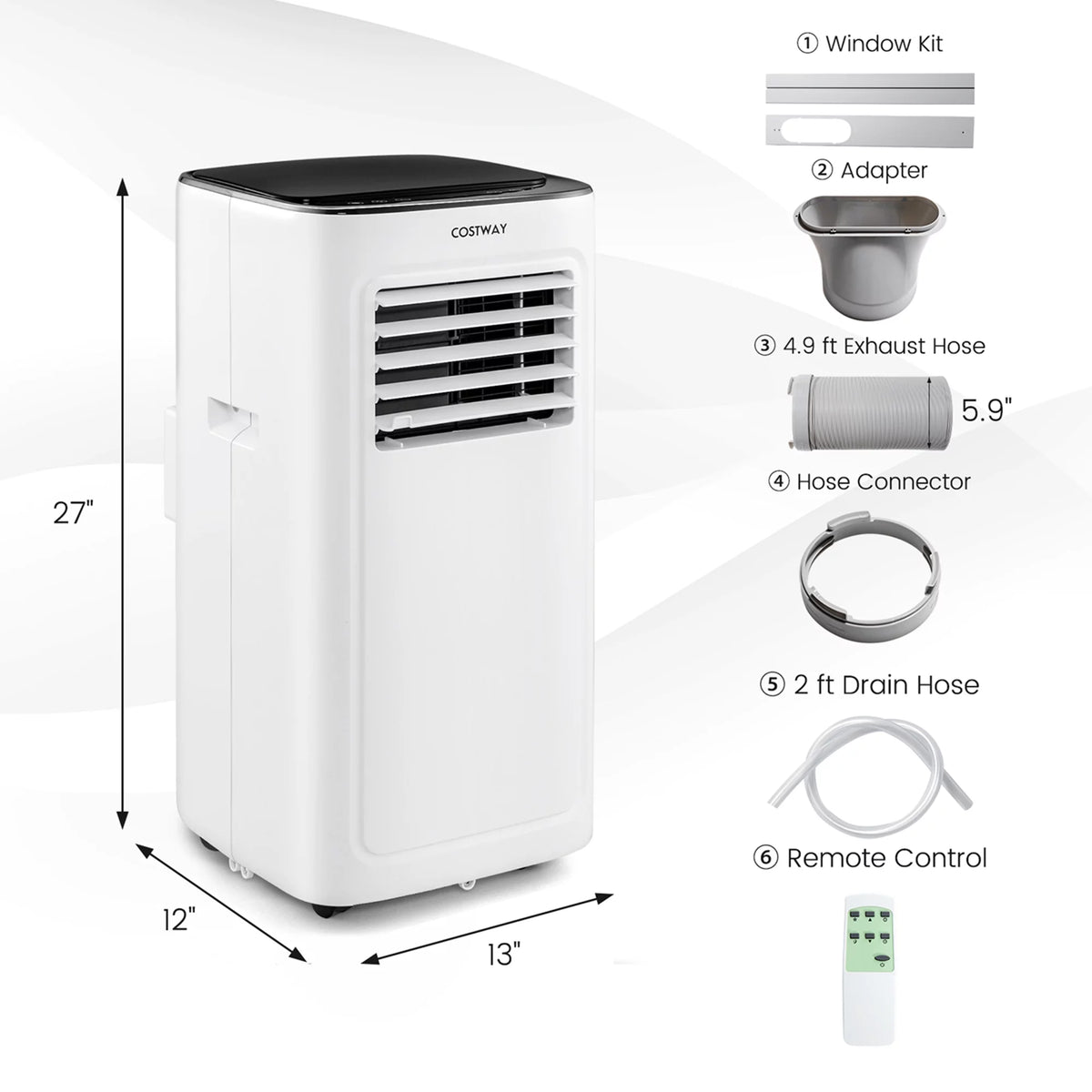 6000 BTU Portable Air Conditioner 3-in-1 G577419