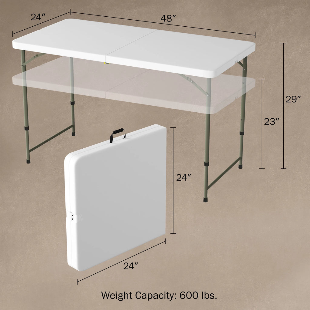 White Adjustable Folding Table H9294