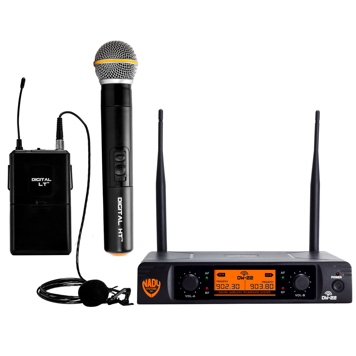 Dual Digital Wireless Handheld Bodypack Microphone System K570042