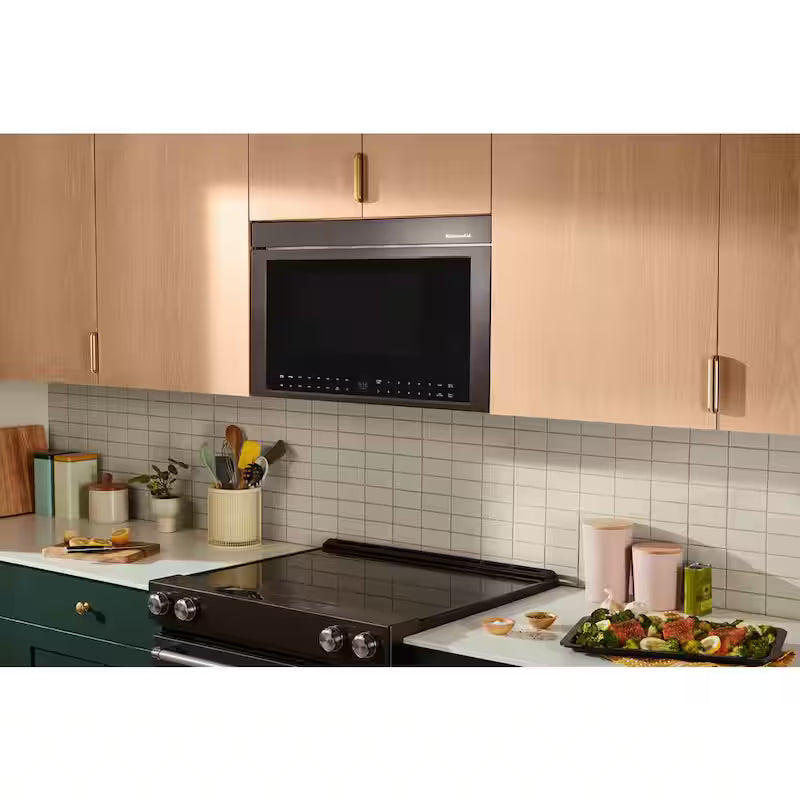 30 in. 1.10 cu. ft. Over-the-Range Microwave Oven in Black Stainless B5788