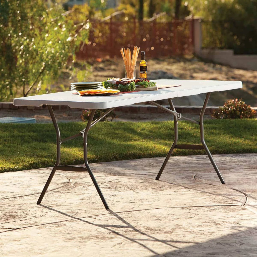 6ft White Plastic Folding Table K39016