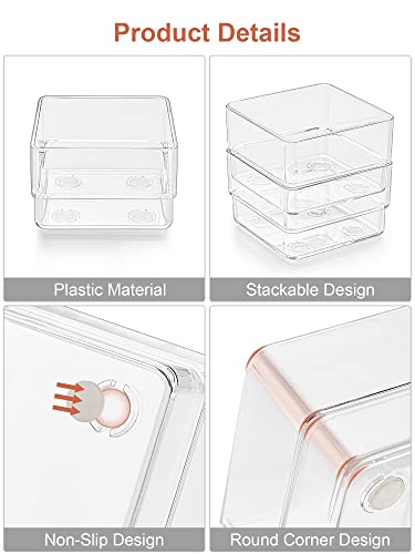 22-Piece Clear Drawer Organizer with Non-Slip Silicone Pads P84535