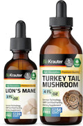 Lion's Mane & Turkey Tail Mushroom Tincture 2 Fl. Oz. & 4 Fl. Oz. U922241