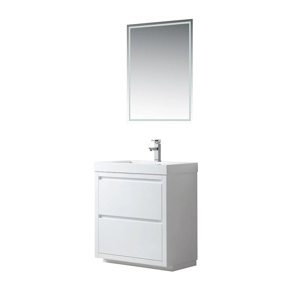 Single-Sink Bathroom Vanity with Resin Top, 30 in. Z4987