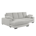 Cream Corduroy Convertible Sofa R53836