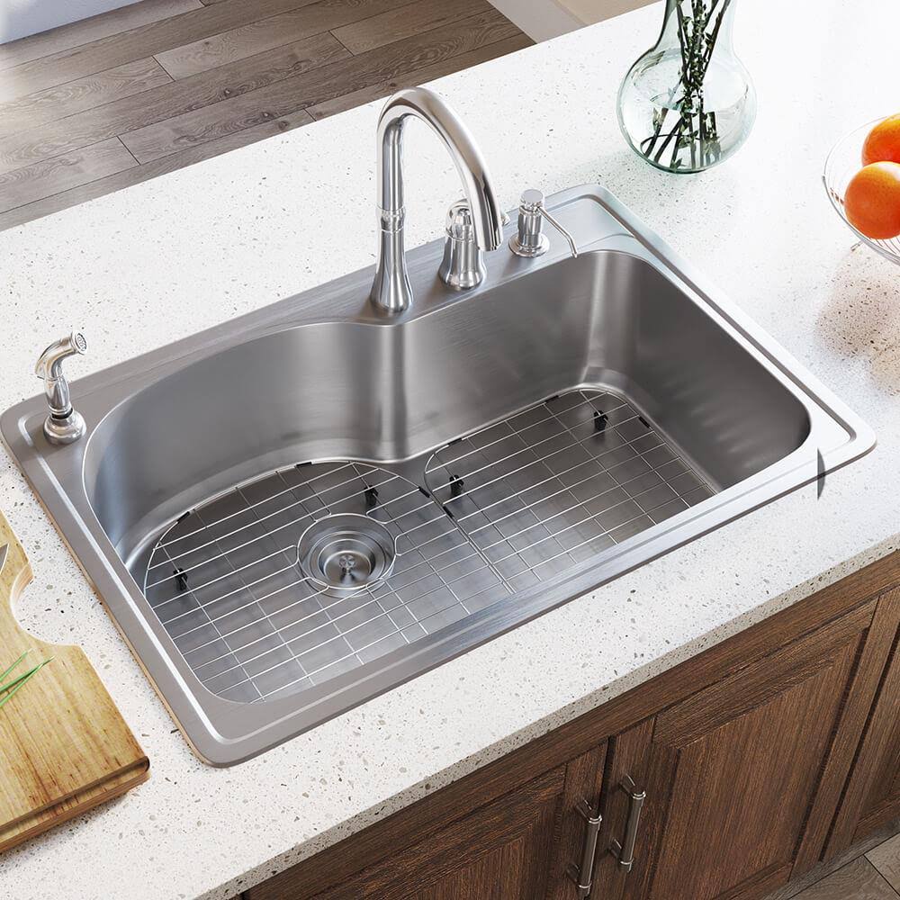 Single Bowl Stainless Steel Drop-In Kitchen Sink K341891