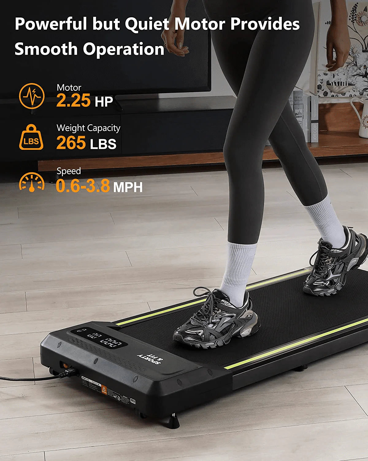 Gray Portable Treadmill with Bluetooth Speaker C39954