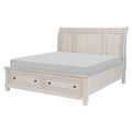White California King 2 Drawer Sleigh Bed F4923