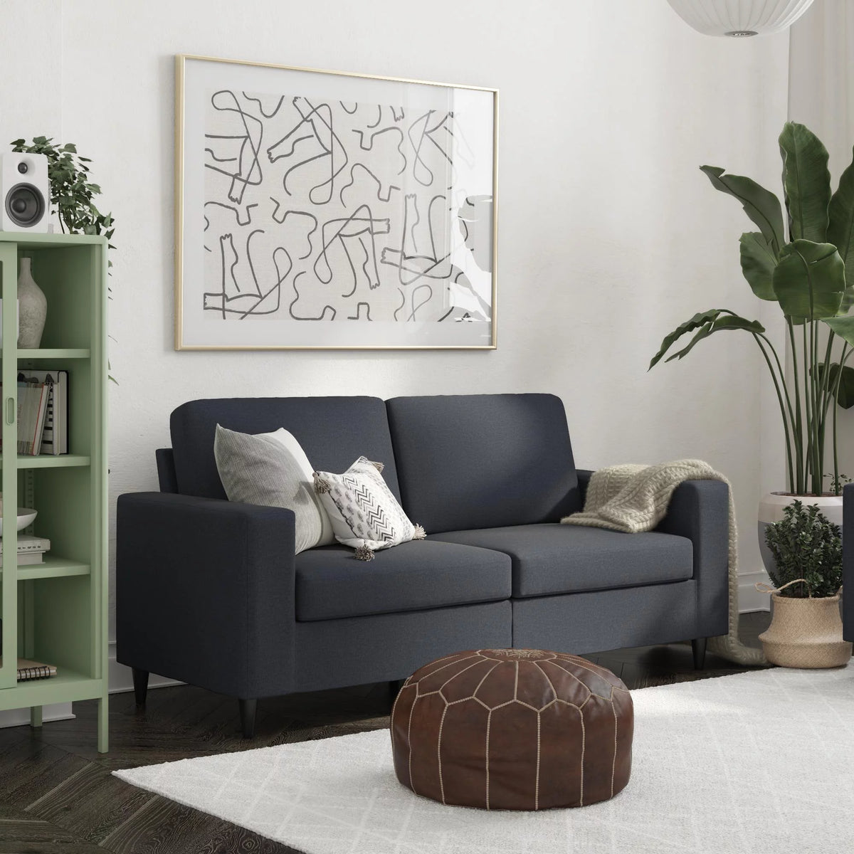 Gray Linen 3 Seater Sofa X3549