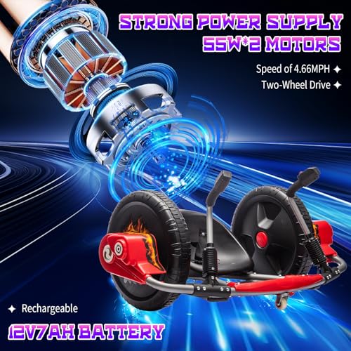 Red 12V Electric Drifting Go Kart with 16-Inch Big Wheel L853