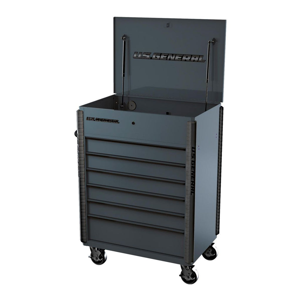 6 Drawer Slate Gray Service Cart N33565